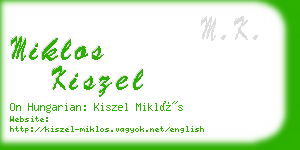 miklos kiszel business card